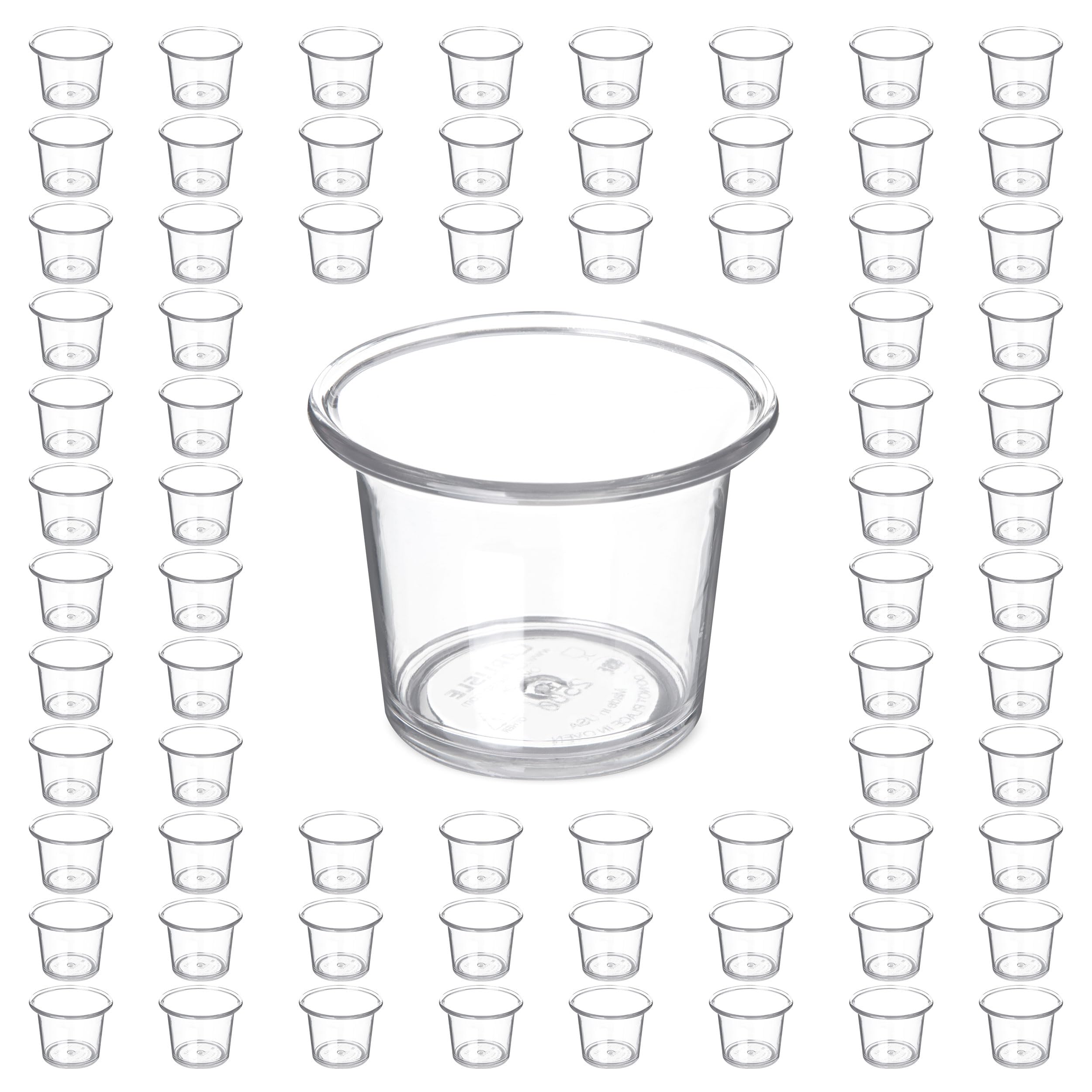 Carlisle FoodService Products 250007 SAN Classic Sauce Cup, 2.5 oz Capacity, Clear (Case of 72)