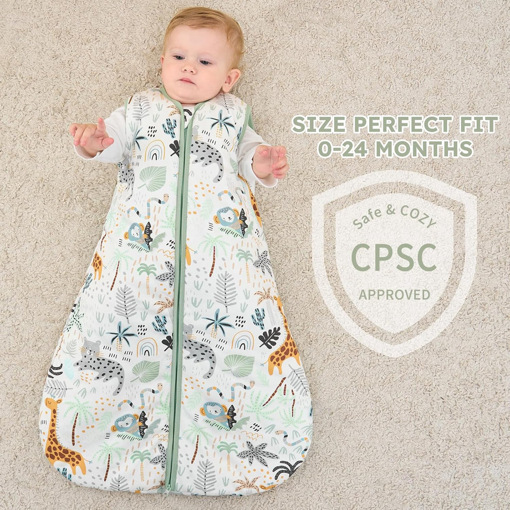Yoofoss Baby Sleep Sack | 12-18 Months | TOG 2.5 Organic Cotton Wearable Blanket - Warm & Comfy