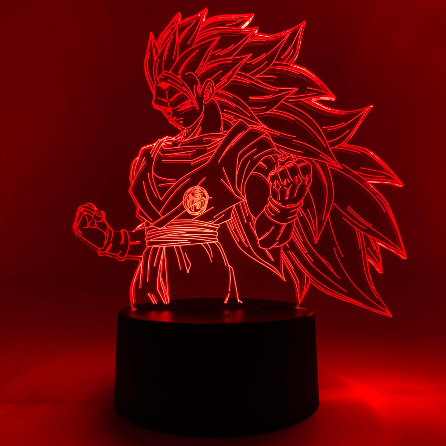 Otaku Lamps Super Saiyan 3 Goku Dragon Ball Super - 16 Color RGB LED Anime Night Light | 3D Room Décor Gift