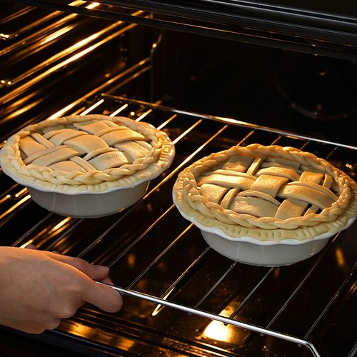 LE TAUCI Mini Pie Pans - 6.5 Inch Ceramic Pie Dish Set of 6 | Ruffled Edge, 12 Ounce Individual Bowls