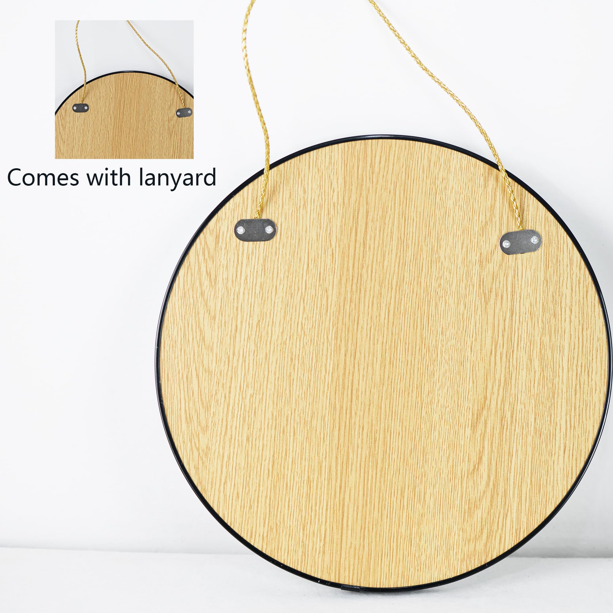 YCHMIR Small Round Wall Mirror,Bathroom Mirror (Black, 11.8 in.)