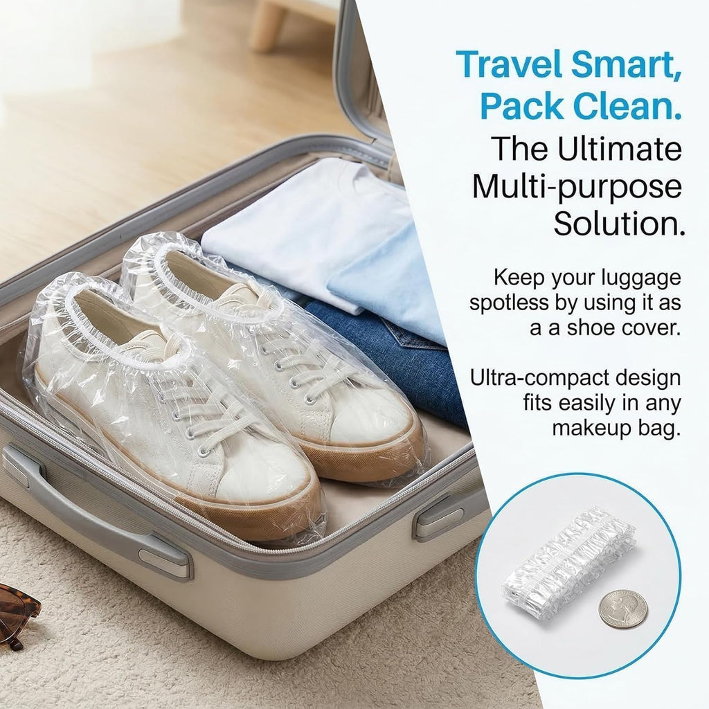 MAQIHAN Disposable Shower Caps - Large Waterproof Hair Caps for Deep Conditioning | Reusable Plastic for Travel
