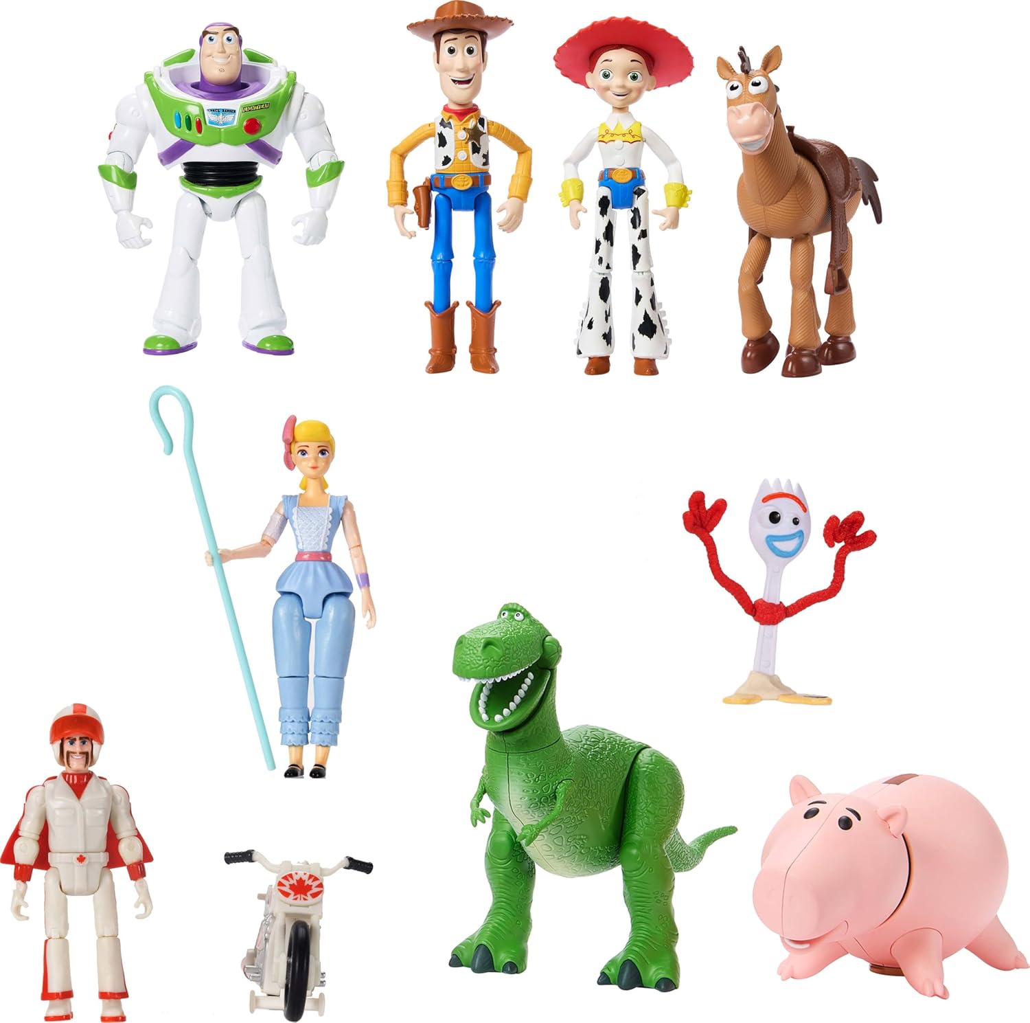 Mattel Toy Story Storytellers Figure Pack - 9 Figures & Vehicle Set | Woody, Buzz, Rex & More