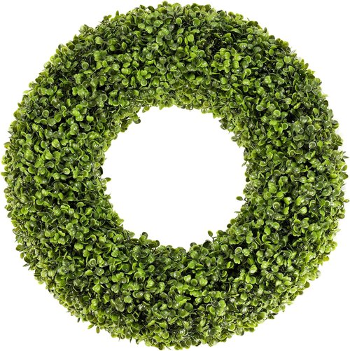 Boxwood Wreath - 20-Inch Greenery Wreath for Front Door | Year-Round Farmhouse Decor
