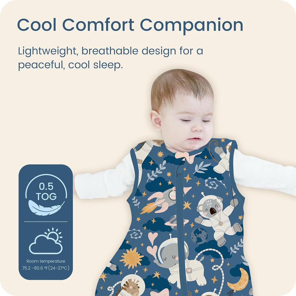 Regine Switzerland Toddler Sleep Sacks - 0.5 TOG Light Summer Wearable Blankets | Extra Long XL, 2 Pack