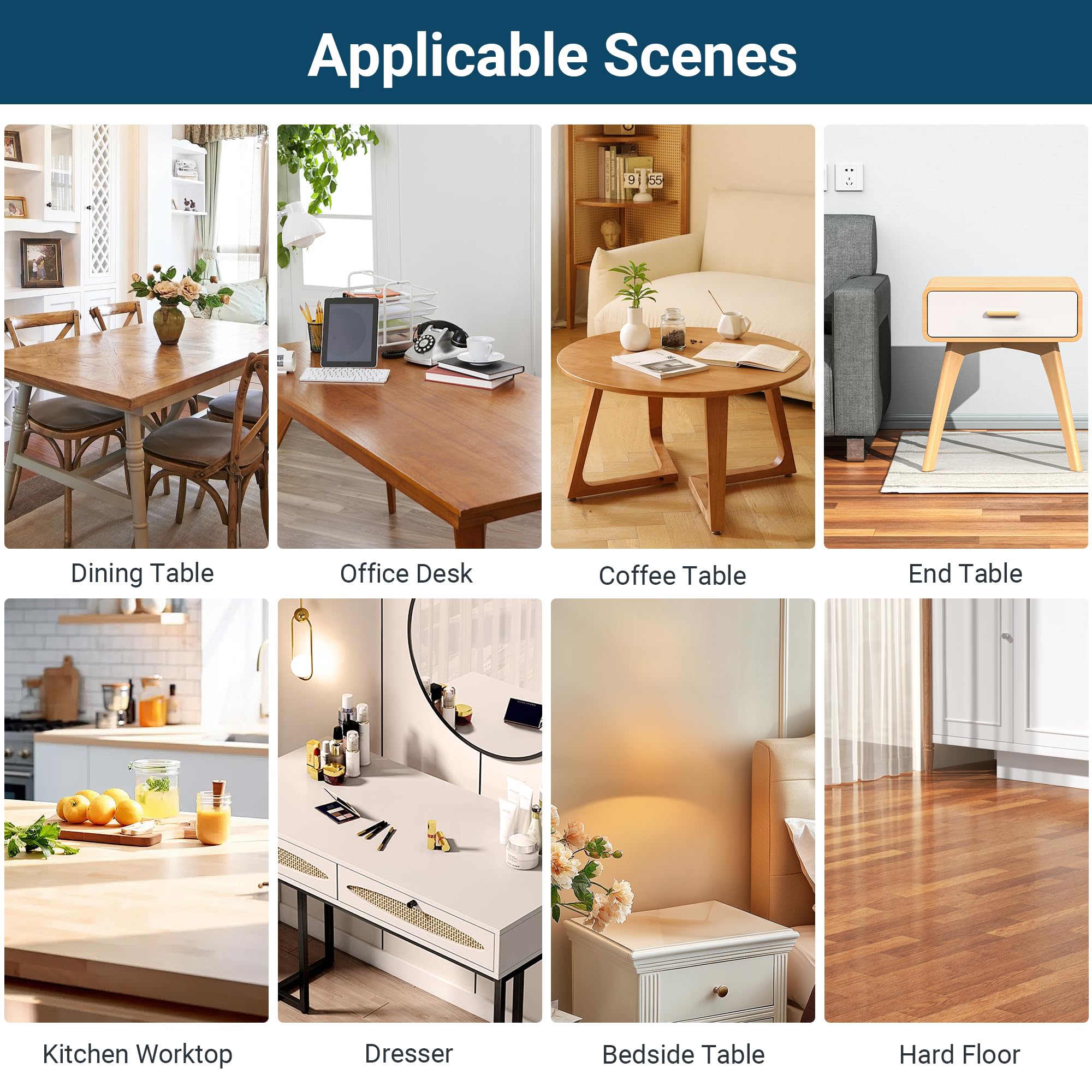 NAP2WELL Clear Table Cover Protector Rectangle 42 x 90 Inch, 2.0mm Transparent Plastic Table Protector Waterproof, Anti-Scratch Clear Desk Mat for Office Desktop Dresser Dining Table, FDA Compliant