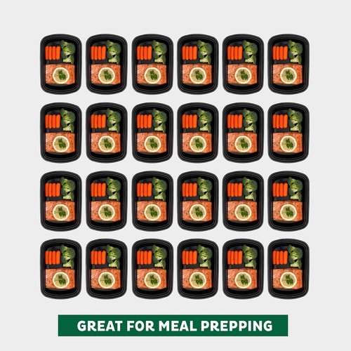 Freshware Meal Prep Containers - 45 Pack, BPA-Free Food Storage Bento Boxes | Stackable, Microwave & Dishwasher Safe (38 oz)