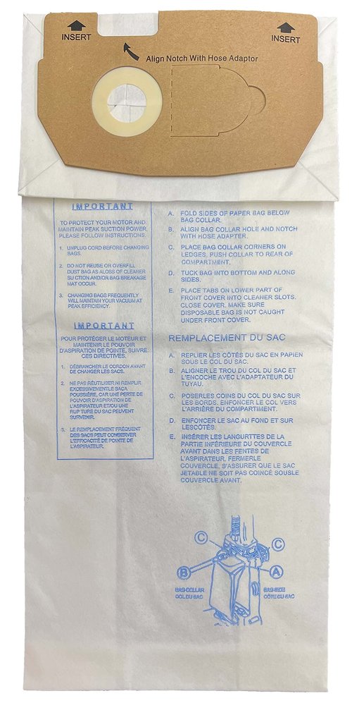 EnviroCare Replacement Micro Filtration Vacuum Cleaner Dust Bags Designed to Fit Eureka Style AA Victory and True HEPA Uprights. 3 pack