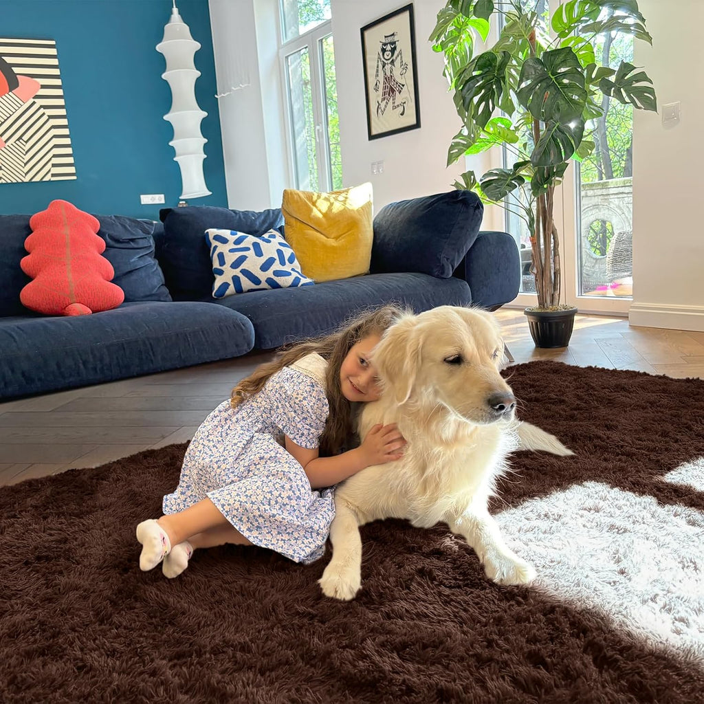 OLANLY Runner Rugs - Soft, Machine Washable Shaggy Carpet for Hallway & Bedroom | 2x5 Feet, Aesthetic Decor