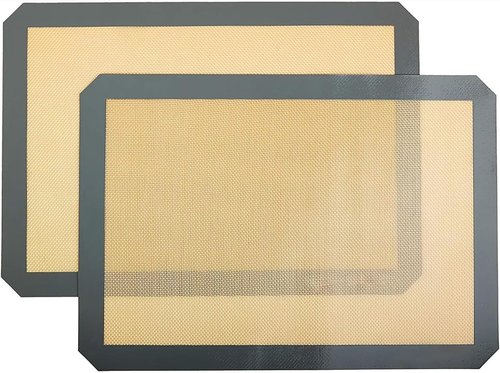 Inmorven Non-Stick Silicone Baking Mats - Food Safe Reusable Liner Sheets for Cookies & Pastries | 2-Pack