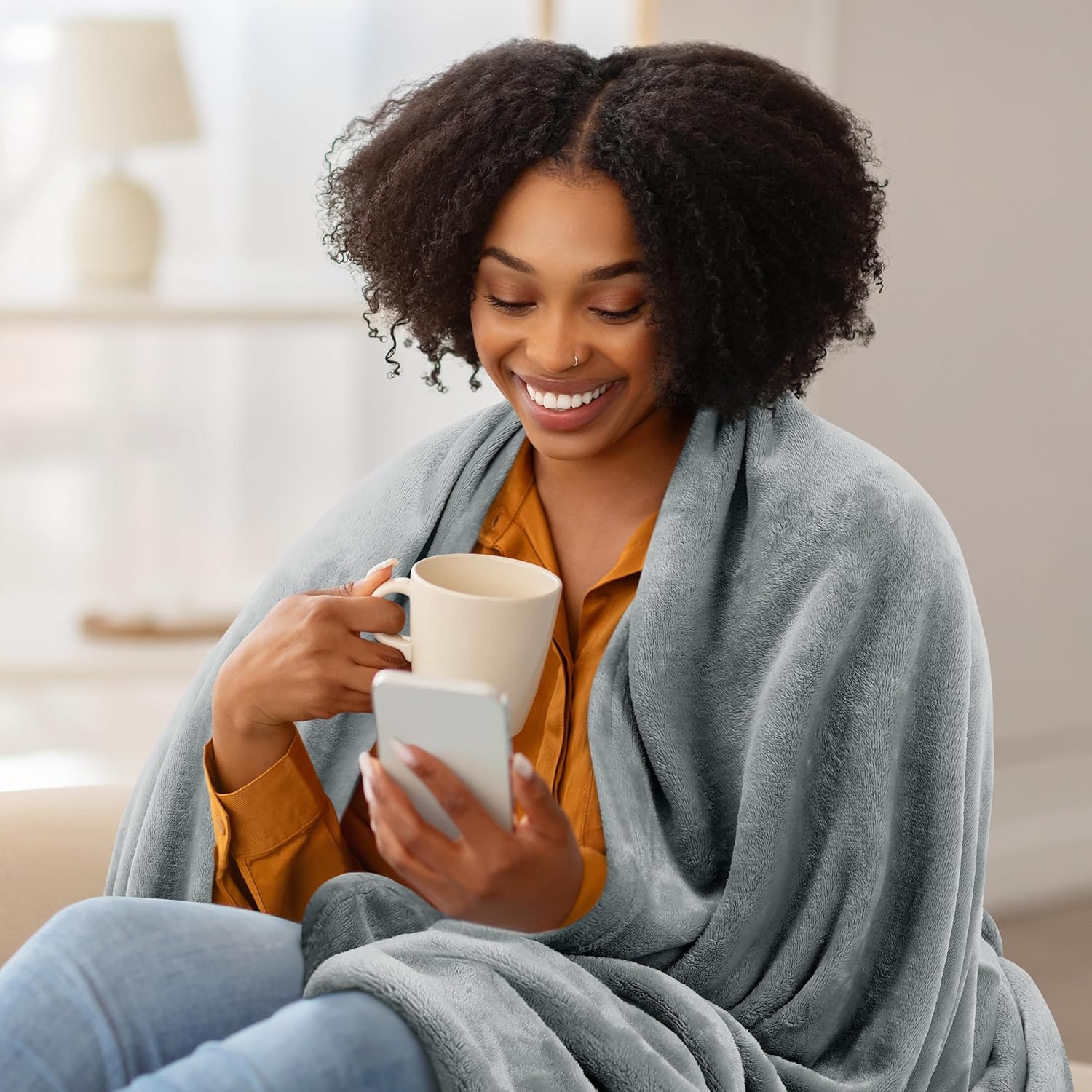Utopia Bedding Fleece Blanket - Ultra Soft Twin Size Ash Grey (60x80 Inches) | Cozy All-Season Microfiber Decor