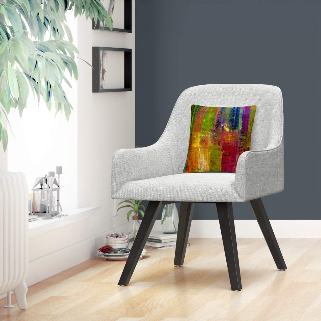 Trademark Fine Art Color Abstract by Michelle Calkins, 16x16 Decorative Throw Pillow