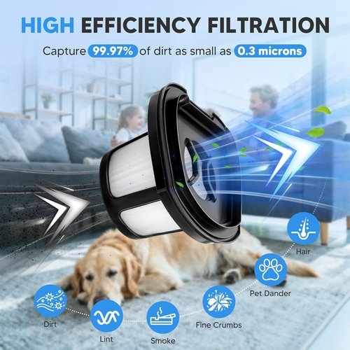 Bissell Vacuum Replacement Filter - Pet Hair Eraser Compatible with Models 2390, 2389, 2579 | 2 Mesh & 4 Foam Filters