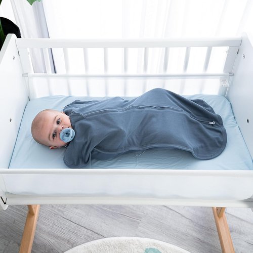 Comfy Cubs Swaddle Blanket - Easy Zipper Wrap for Newborns | 2-Pack in Nomadic Blue (0-3 Months)