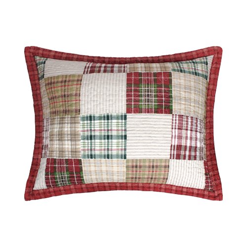 Greenland Home Fashions Oxford Pillow Sham - Standard 20x26-inch, Red