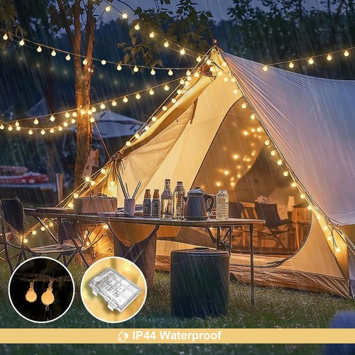 JMEXSUSS Battery Operated Christmas Lights - 100 LED Waterproof String Lights | 33ft Warm White with Remote Timer for Indoor/Outdoor Decor