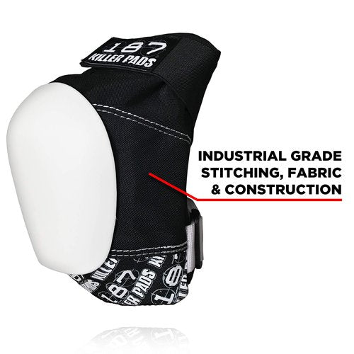 187 Killer Pads Pro Knee Pad, Black/White, Medium