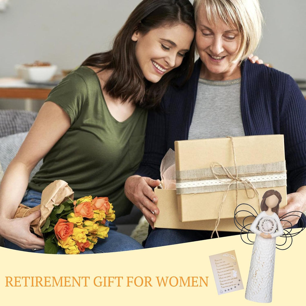 Retirement Gifts Angel for Women - Hand-Painted Figurine | Perfect Celebratory Gift for Coworkers & Friends