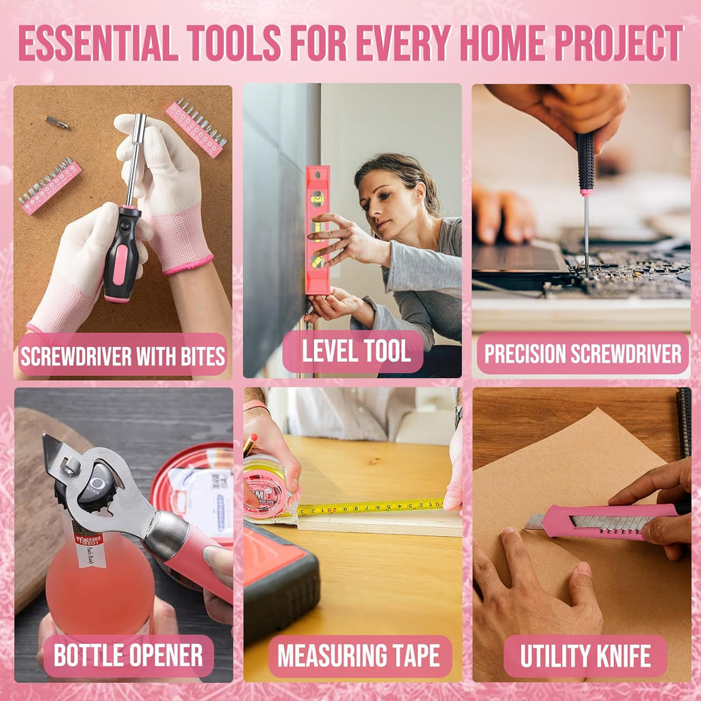 Skiennix Household Tool Advent Calendar - 24-Day Pink Countdown Kit for Women & Teens | Perfect Christmas Gift