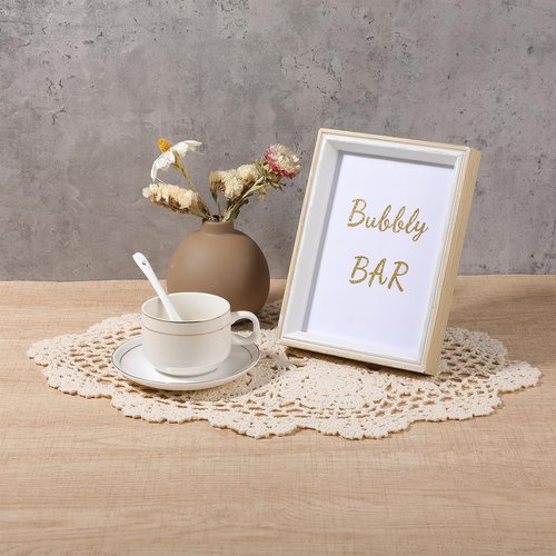 2PCS Crochet Lace Doilies for Tables, Cotton Handmade Oval Placemats, Beige Floral Lace Doilies for Furniture, End Tables, Bedrooms, Dining Room(11.81×17.72in)