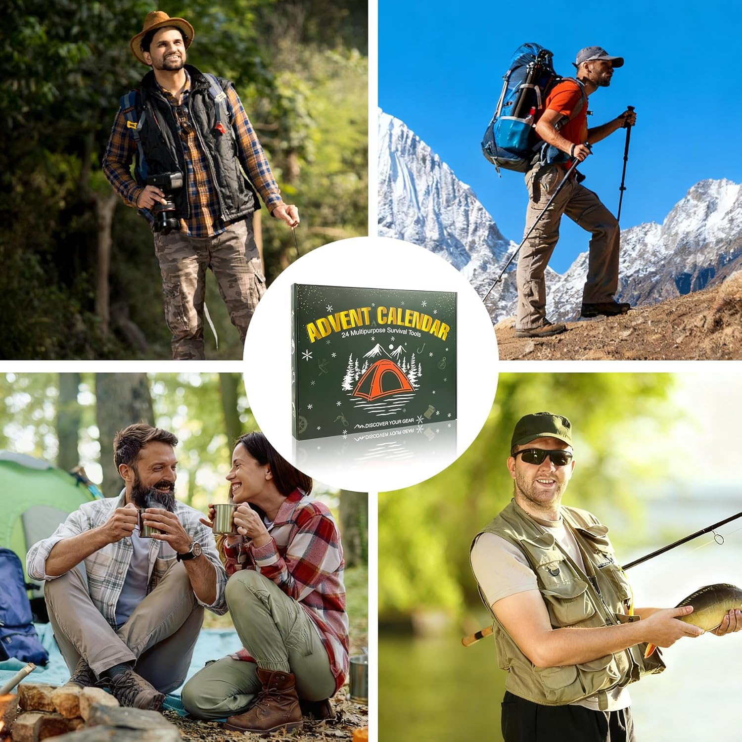 Survival Kit Advent Calendar 2026 | 24 Days of Outdoor Tools & Gear for Camping, Fishing, Hunting