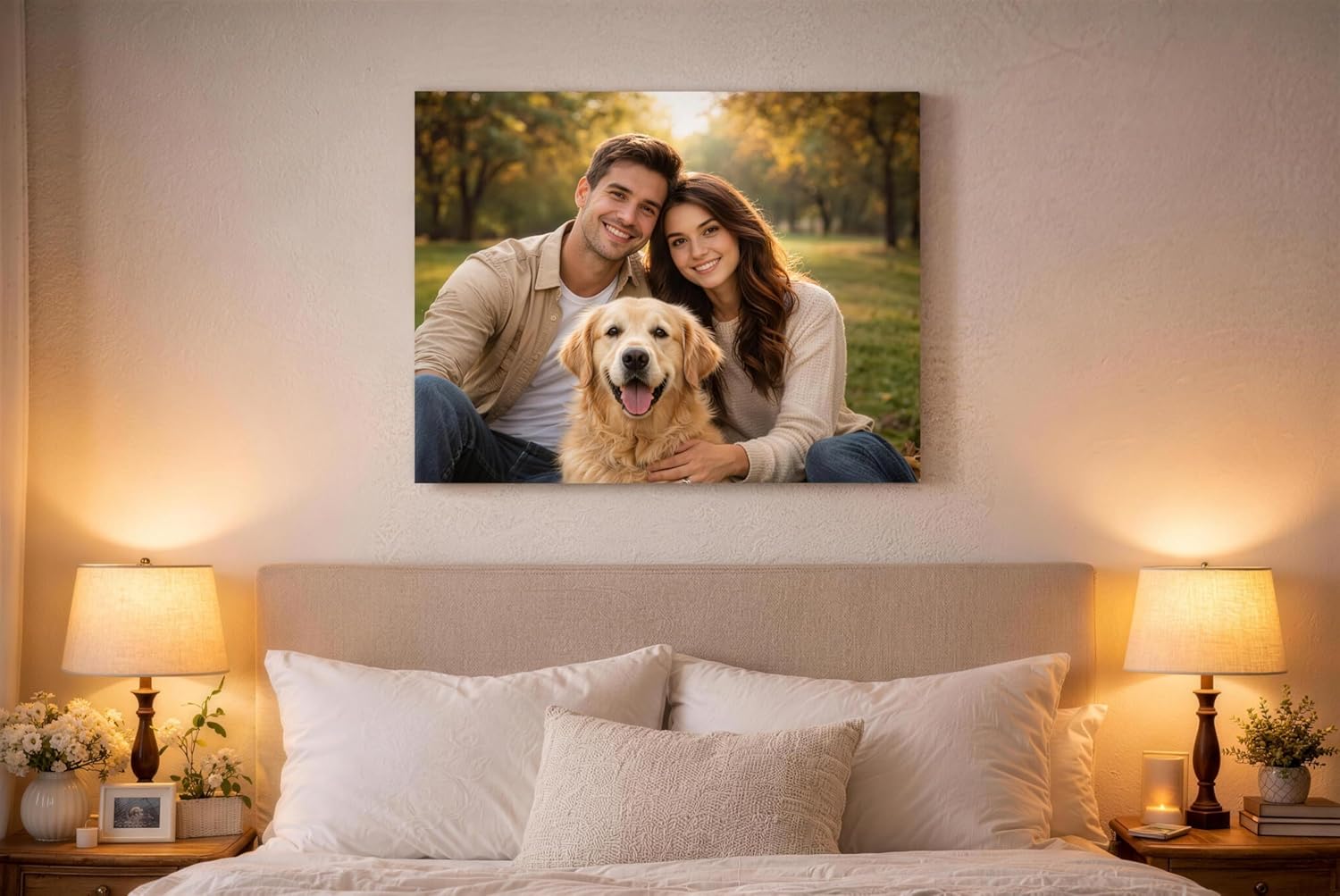 Sunwes Custom Canvas Prints - Personalized 11x14 Inch Photo Art | Perfect for Weddings, Family Portraits & Pet Memorials, Ships Next Day