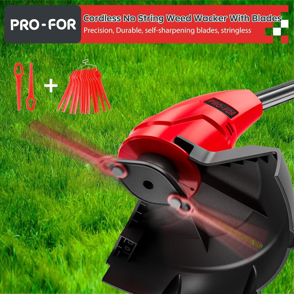 Skiennix 20V Cordless Electric Weed Trimmer - Lightweight, Battery Powered with Charger Included