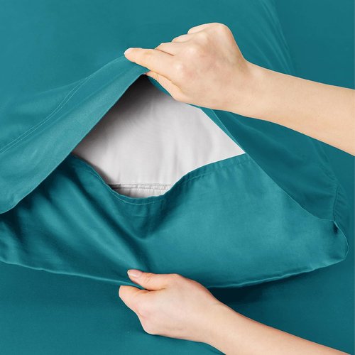 Bedsure Cooling Twin XL Sheets - Breathable Rayon from Bamboo | Soft & Silky Hotel Luxury Bedding in Turquoise