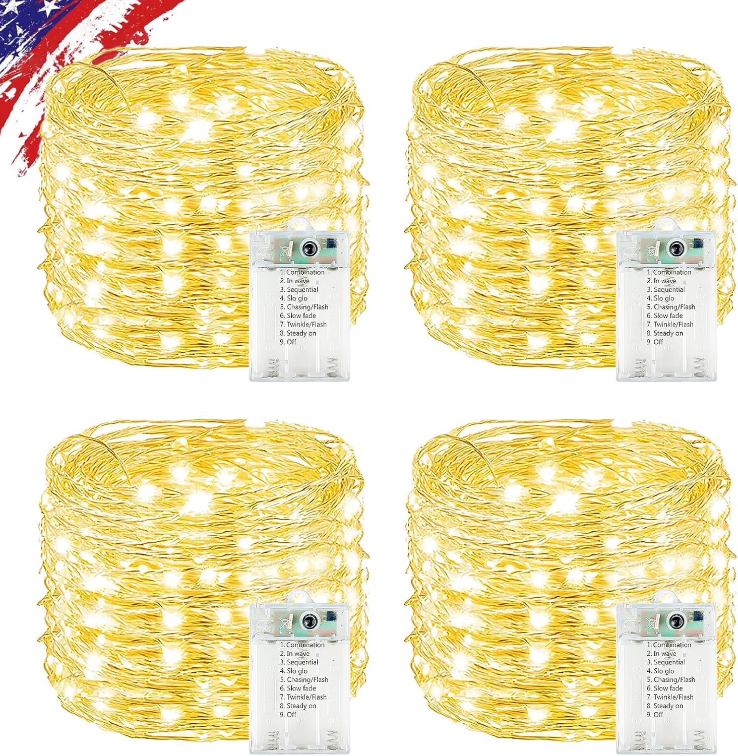 Skiennix 20FT Battery Operated Fairy Lights - Waterproof 60LED Twinkle String Lights for Indoor/Outdoor Décor | Warm White