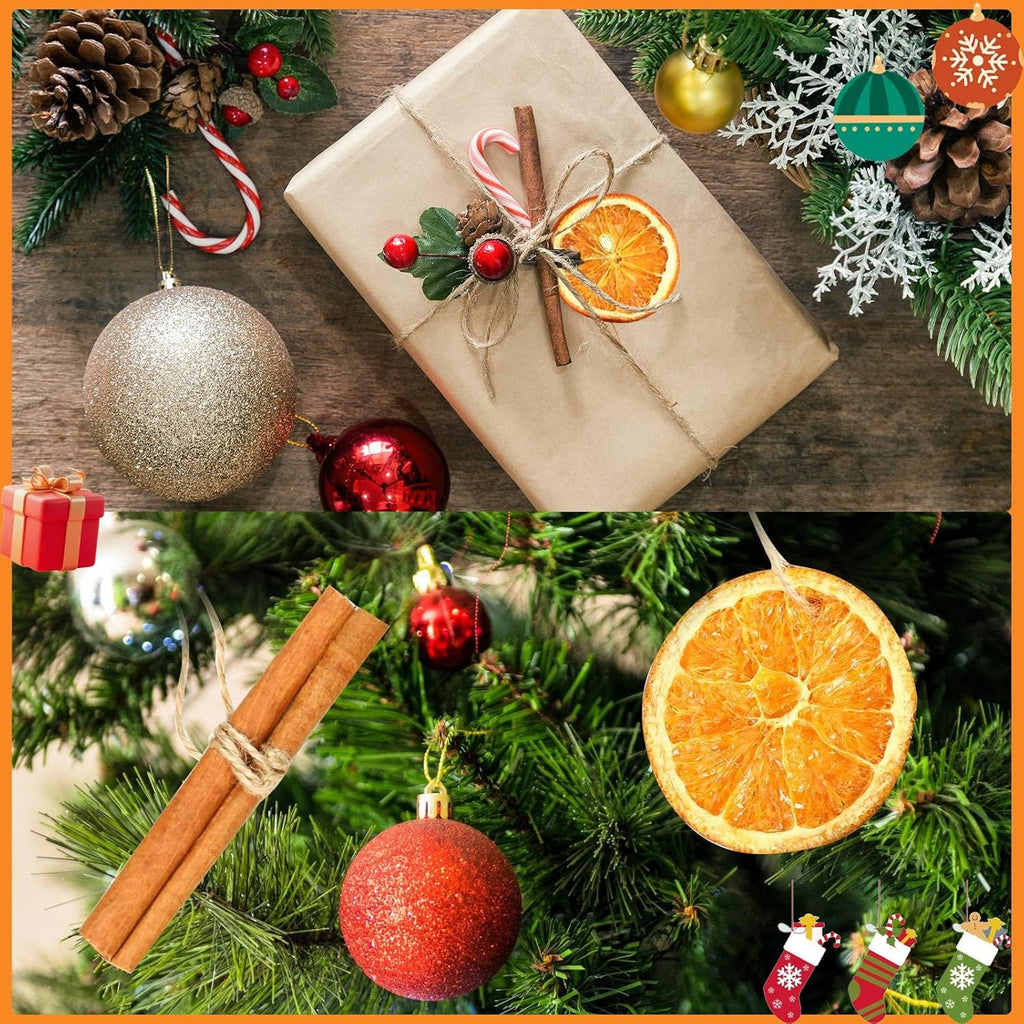Natural Dried Orange Slices Christmas Ornaments Set by [Brand Name] - 31 Pcs with Cinnamon Sticks & Pinecones for Rustic Holiday Decor