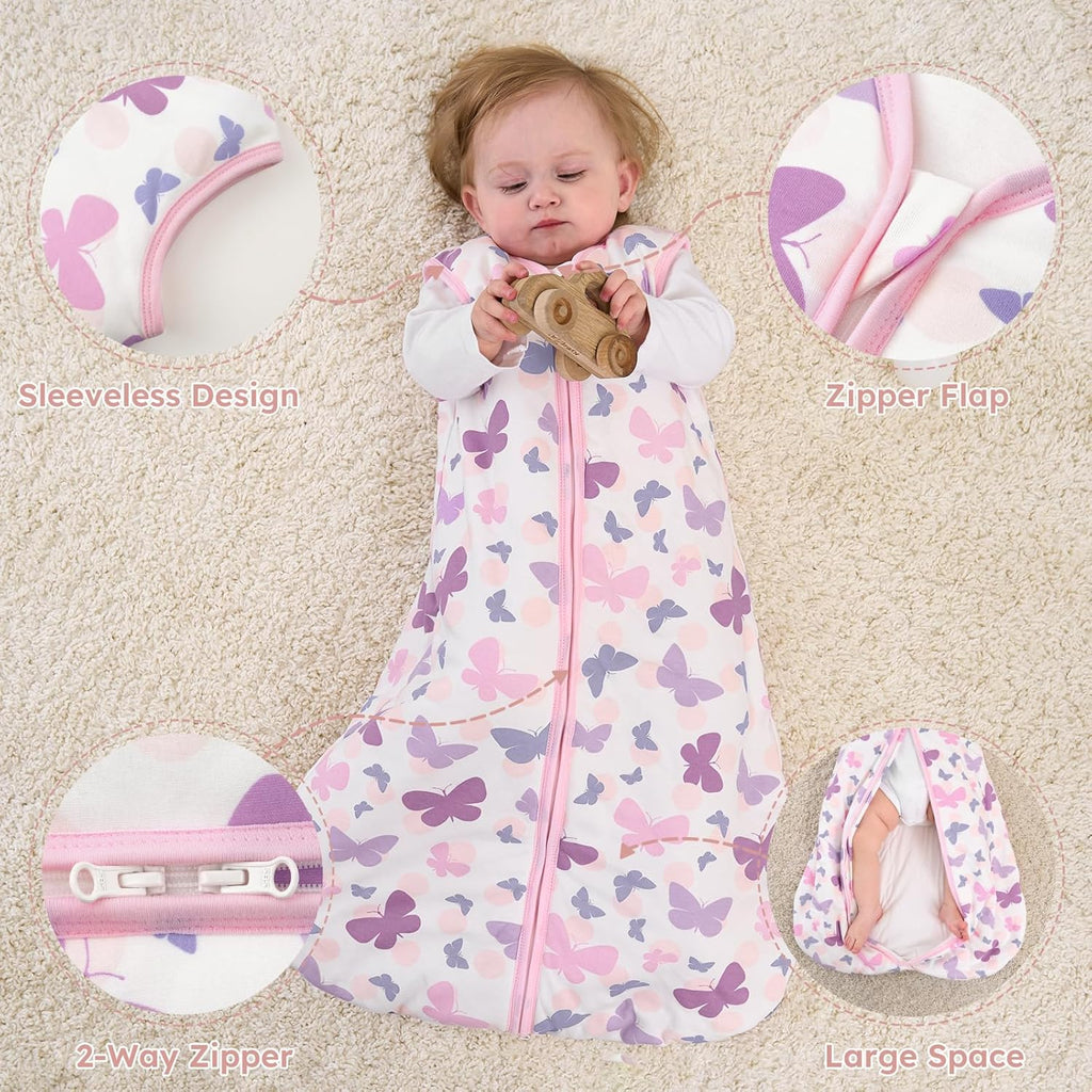 Yoofoss Baby Sleep Sack - 1.5 Tog Organic Cotton Wearable Blanket for 18-24 Months | Soft & Warm