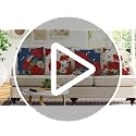 Spring Summer Red Geranium Throw Pillow Covers 18" x 18" (Set of 4)