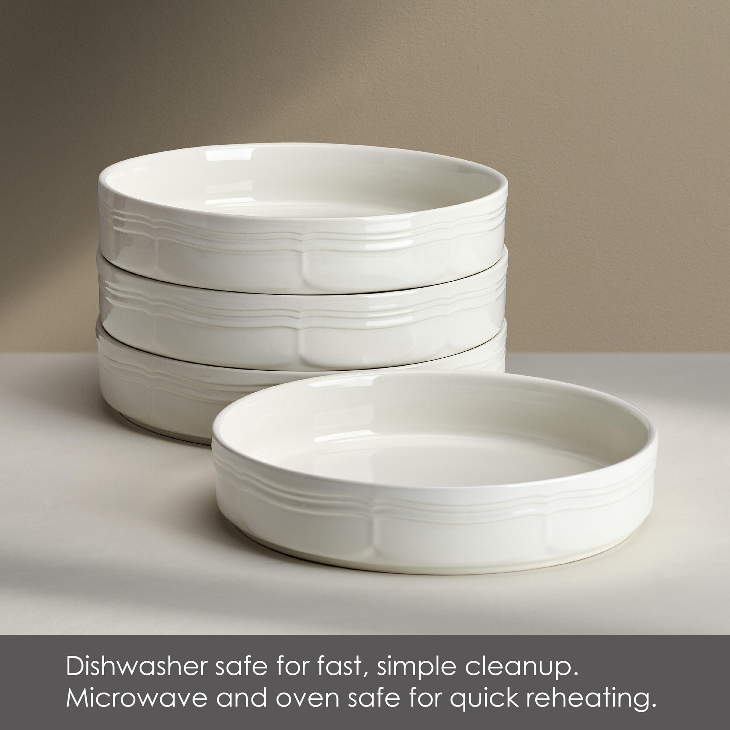 Mikasa French Countryside Pasta Dinner Bowls, Set of 4, 8.5 Inch
