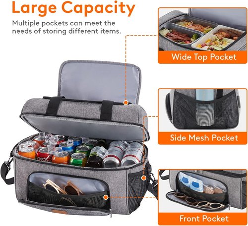 Lifewit Insulated Cooler Bag - Lightweight Portable Soft-Sided Ice Chest for 32/48 Cans | Ideal for Camping & Beach Trips
