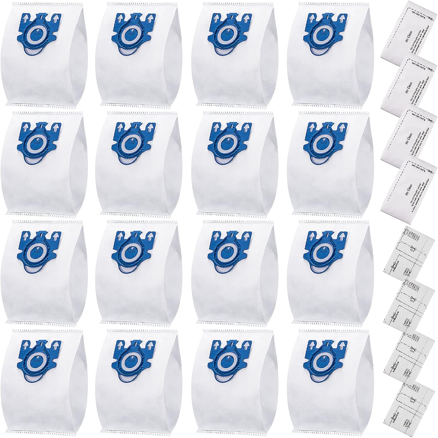 Miele 16-Pack AirClean 3D GN Vacuum Cleaner Bags - Compatible with Classic C1, Complete C1-C3 & More