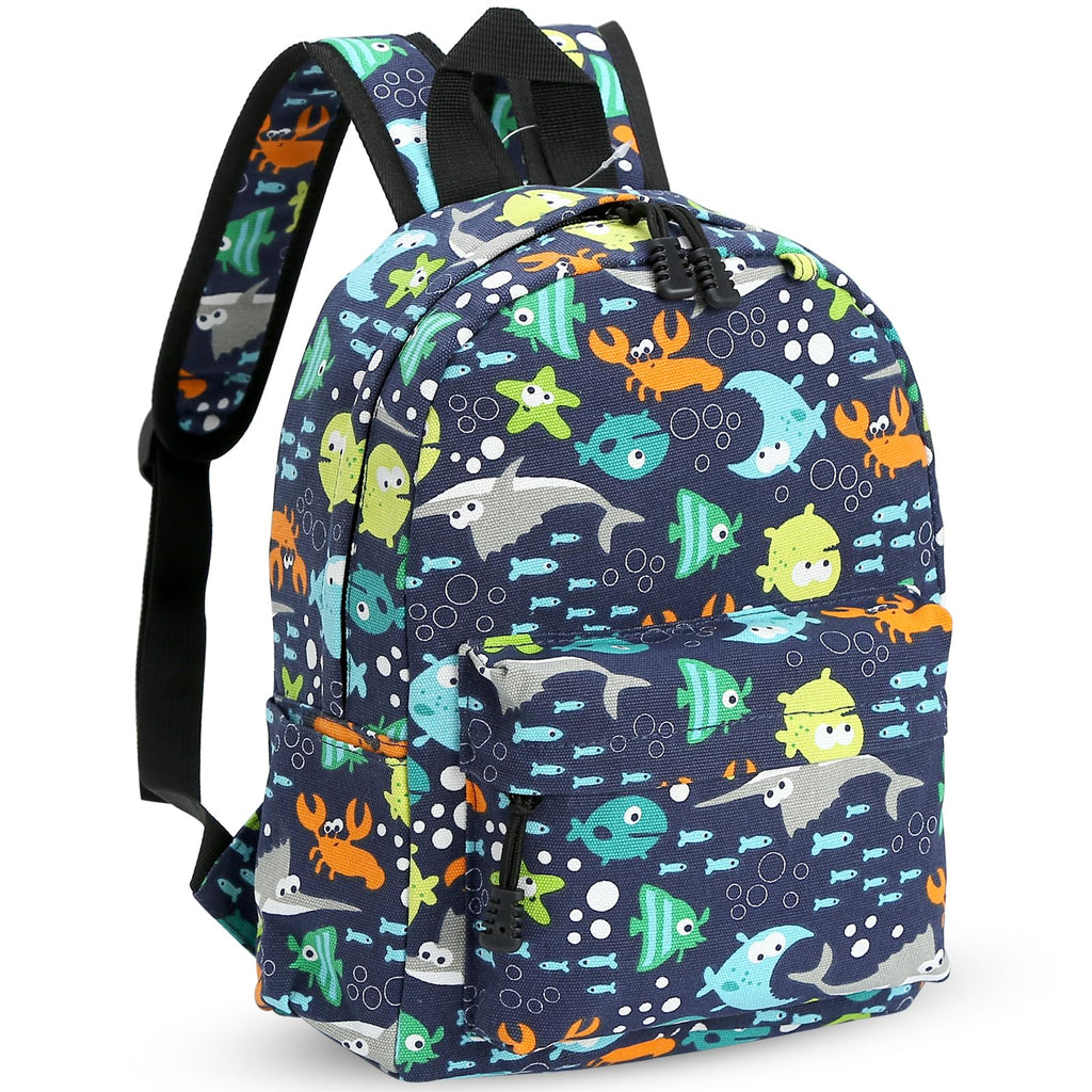 Zicac Toddler Backpack Cute Canvas Preschool Backpacks for Boys Girls, Kids Backpack Perfect for Daycare and Preschool
