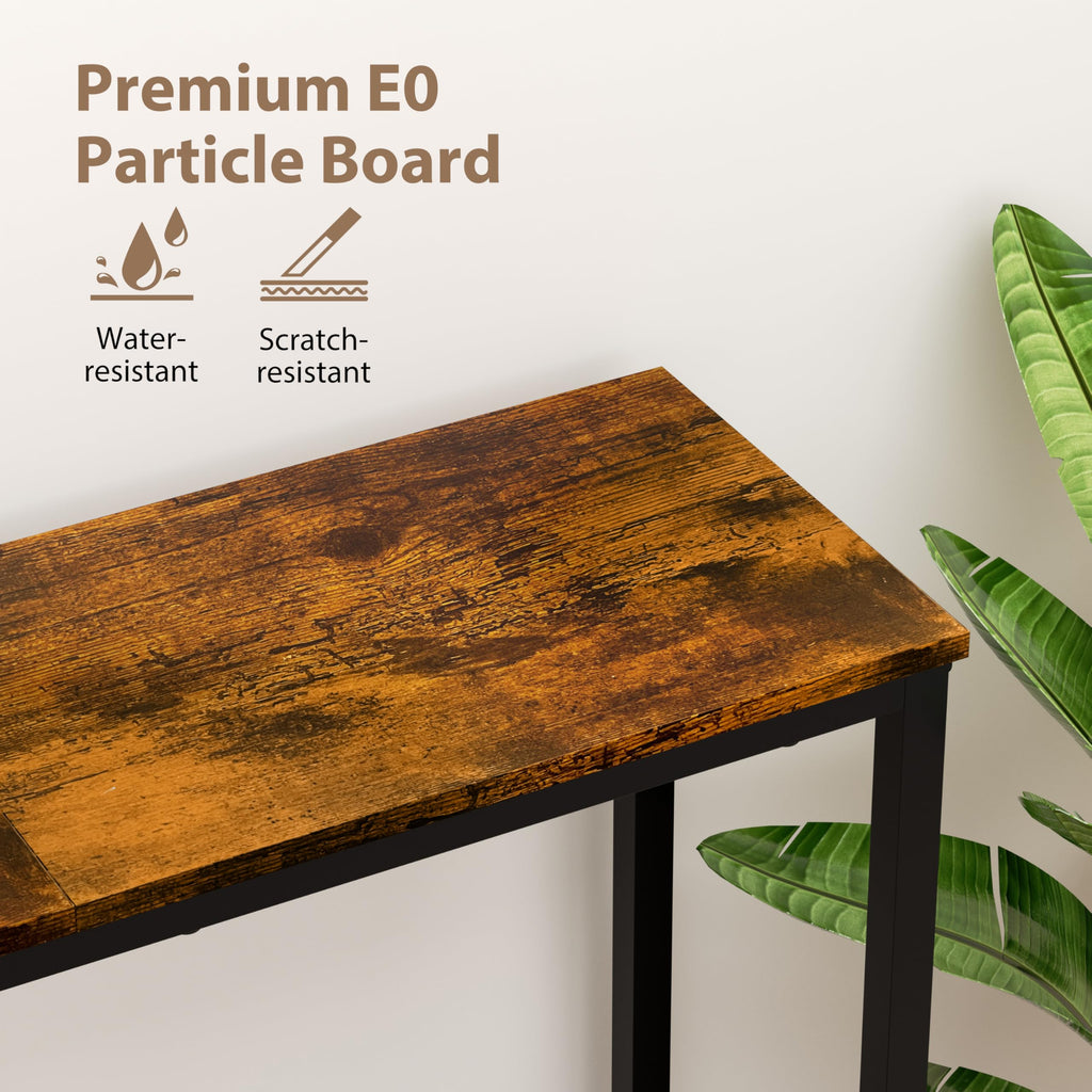 GRLEAF 29.5" Narrow Console Table, Small Entryway Table, Thin Hallway Table Skinny Sofa Side Display Table for Entrance, Bedroom, Living Room, Foyer, Corridor, Office - Rustic Brown (9.5" Deep)