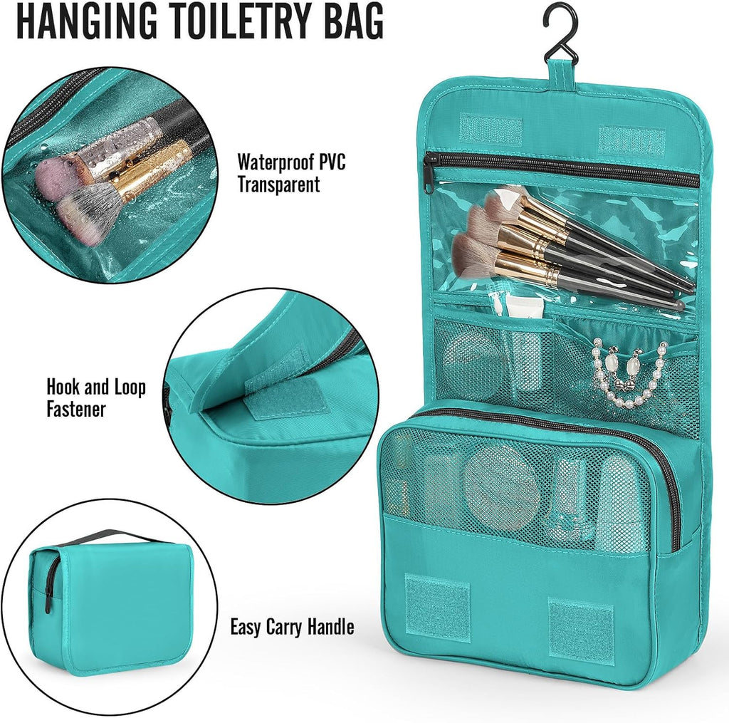 Veken Packing Cubes - 8-Piece Travel Organizer Set with Laundry Bag & Passport Holder | 4 Sizes for Easy Packing