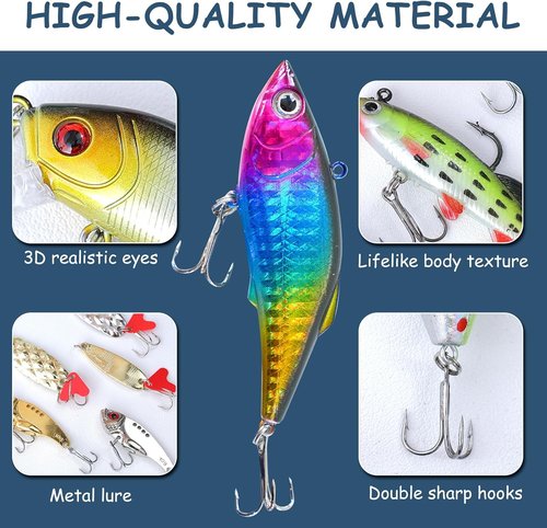 Fishing Lure Advent Calendar 2025 - 24 Days of Christmas Countdown Gifts for Fishermen & Teens