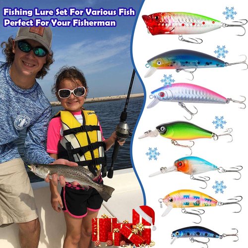 Fishing Advent Calendar 2025 - 24 Days of Premium Fishing Lures | Perfect Gift for Men, Teens & Dads