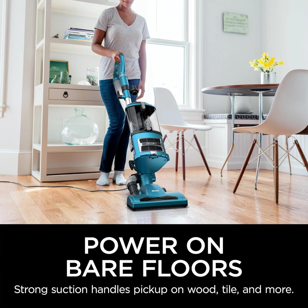 Shark NV380 Navigator Lift-Away Deluxe Vacuum - Large Dust Cup, Swivel Steering & Tools - Blue (Renewed)