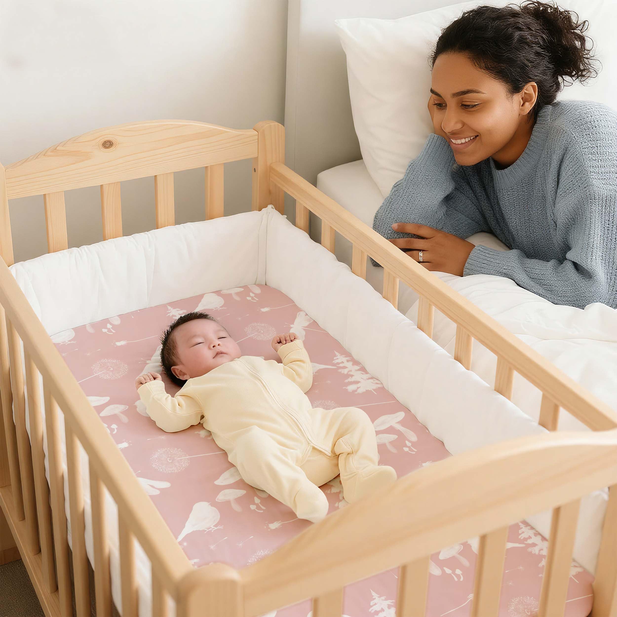 Civarua Kids Bedside Sleeper Bassinet Fitted Sheets 20 x 33, 3 Pack Baby Delight Beside Me Dreamer,Babybond,Jimglo,koola,cowiewie,fodoss, Dream On Me Baby Square Bassinet, Pink Animal