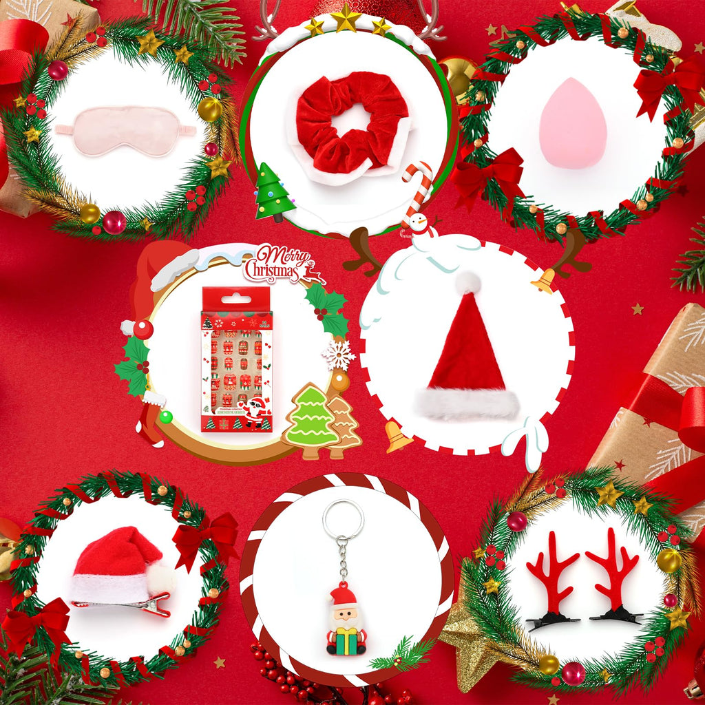 Christmas Gifts for Women, Christmas 24 Pieces Beauty Fashion and Jewelry Bath Sets for Adult, Mom, Sister, Girl. Advent Calendar 2025 for Adult Women, Surprise Gift Baskets for Wife, Sister, Girls