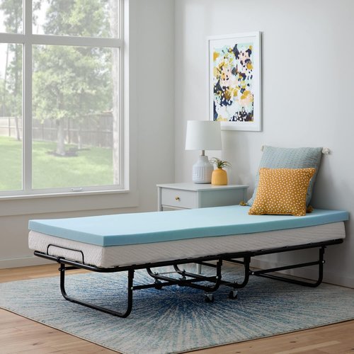 Linenspa Memory Foam Mattress Topper - 2 Inch Gel Infused for Cooling Comfort | Small Twin Size, CertiPUR Certified