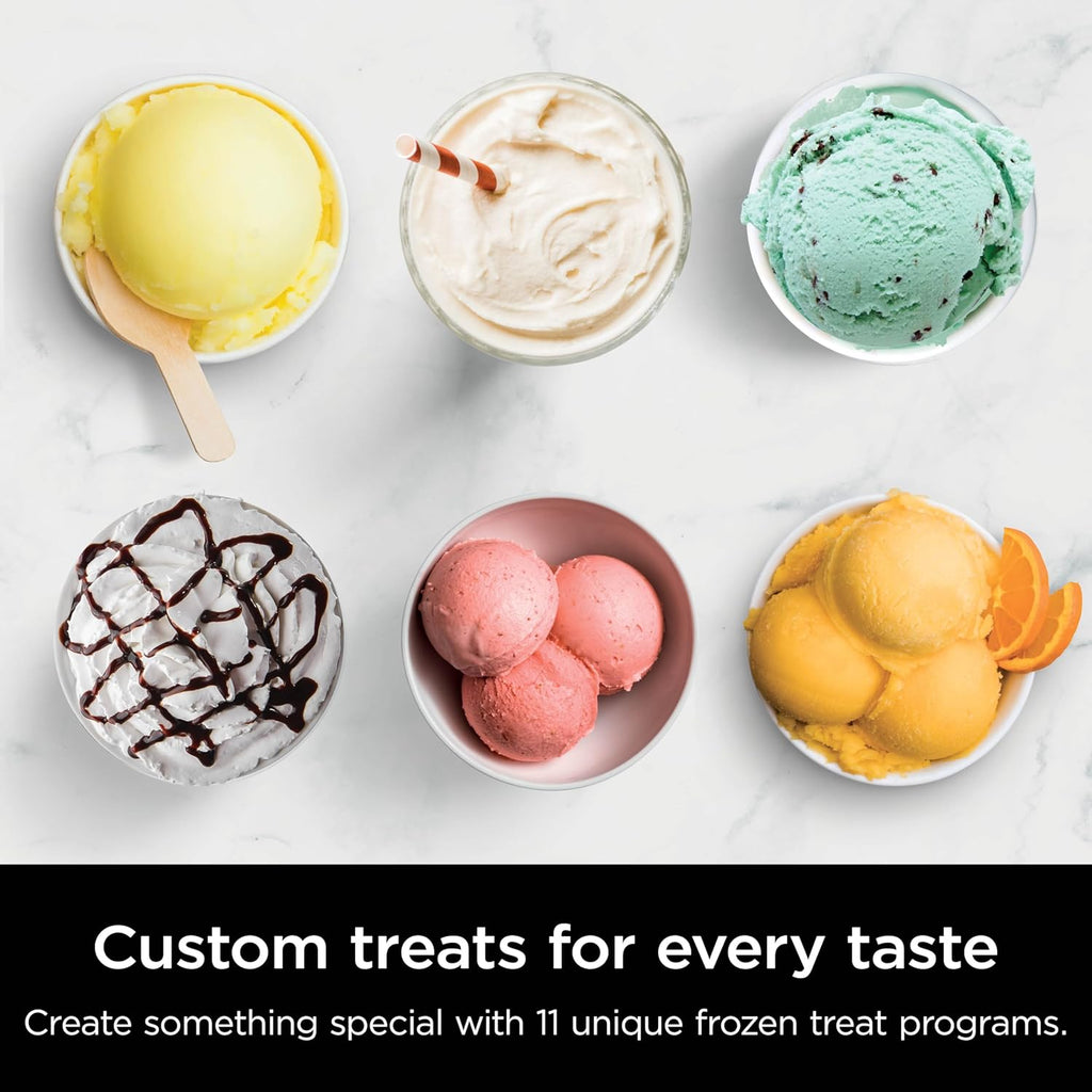 Ninja CREAMi Deluxe Ice Cream Maker - 11-in-1 Frozen Treat Machine with 4 Family-Sized Tubs, Silver