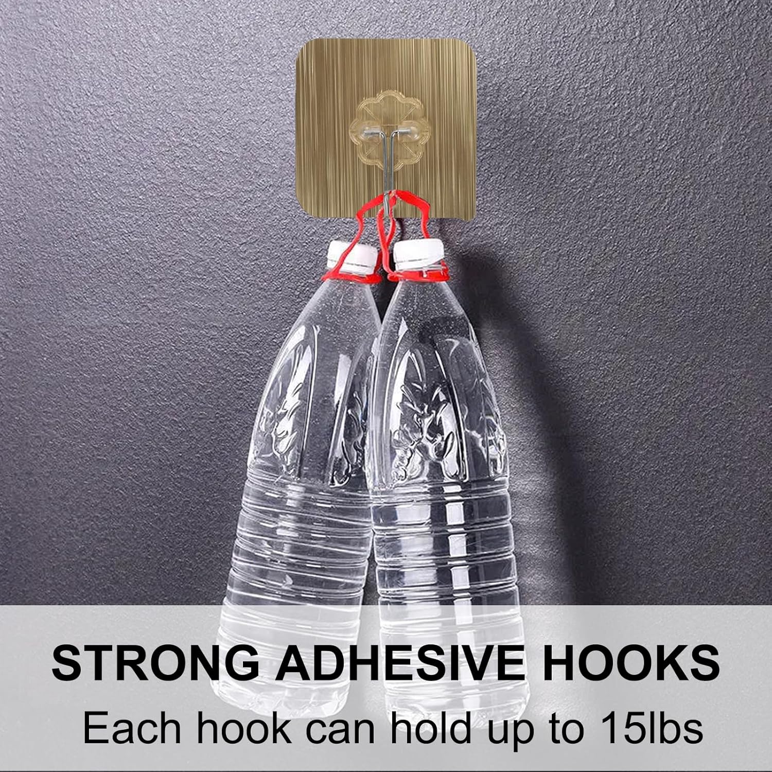 Skiennix Heavy Duty Adhesive Hooks - 12 Pack Waterproof Wall-Mounted Towel & Coat Hooks | Max Load 15 lb