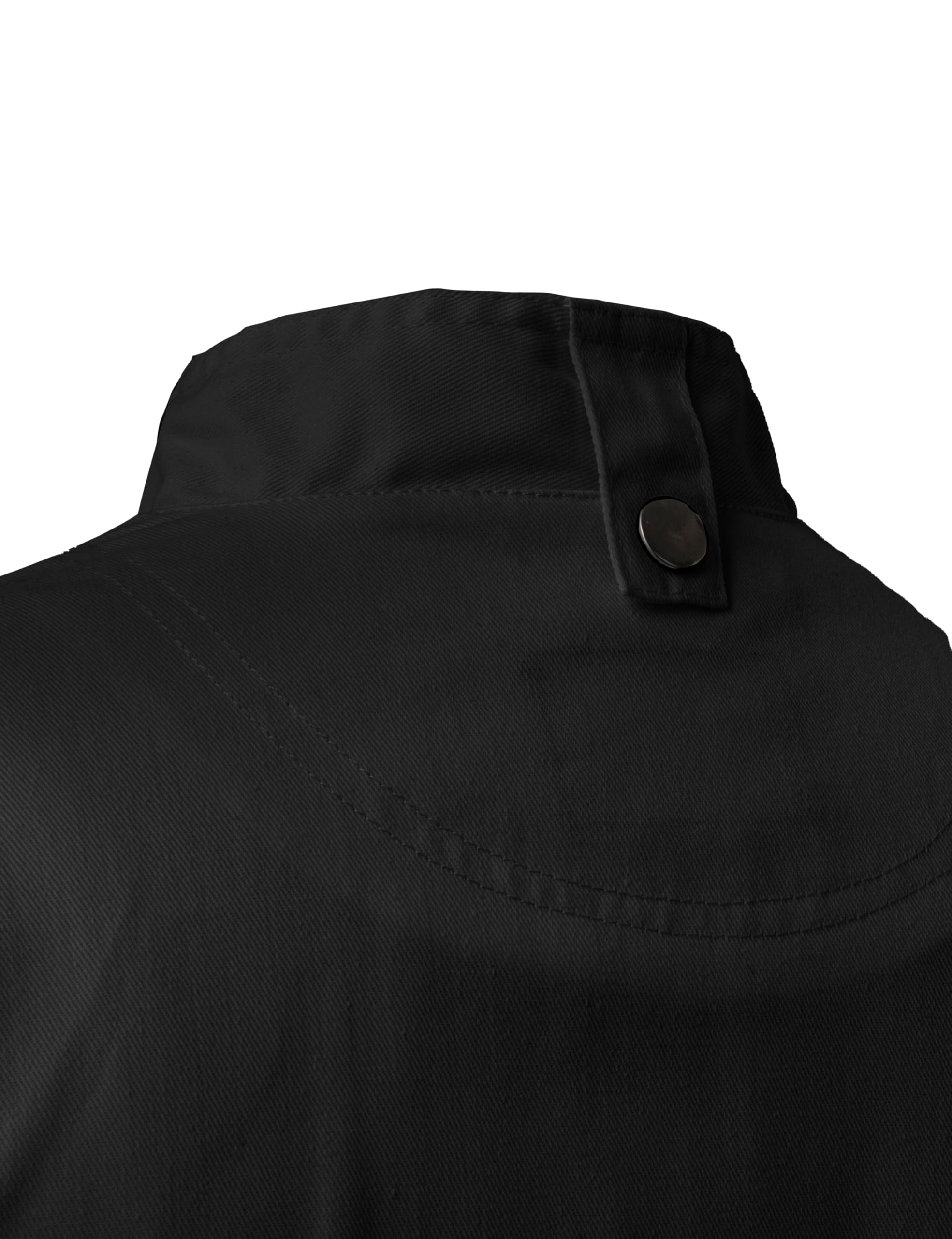 Ubon Women's Chef Coat Side Mesh Vent Zipper Chef Jacket Short Sleeve, Black 2 Pack, Medium