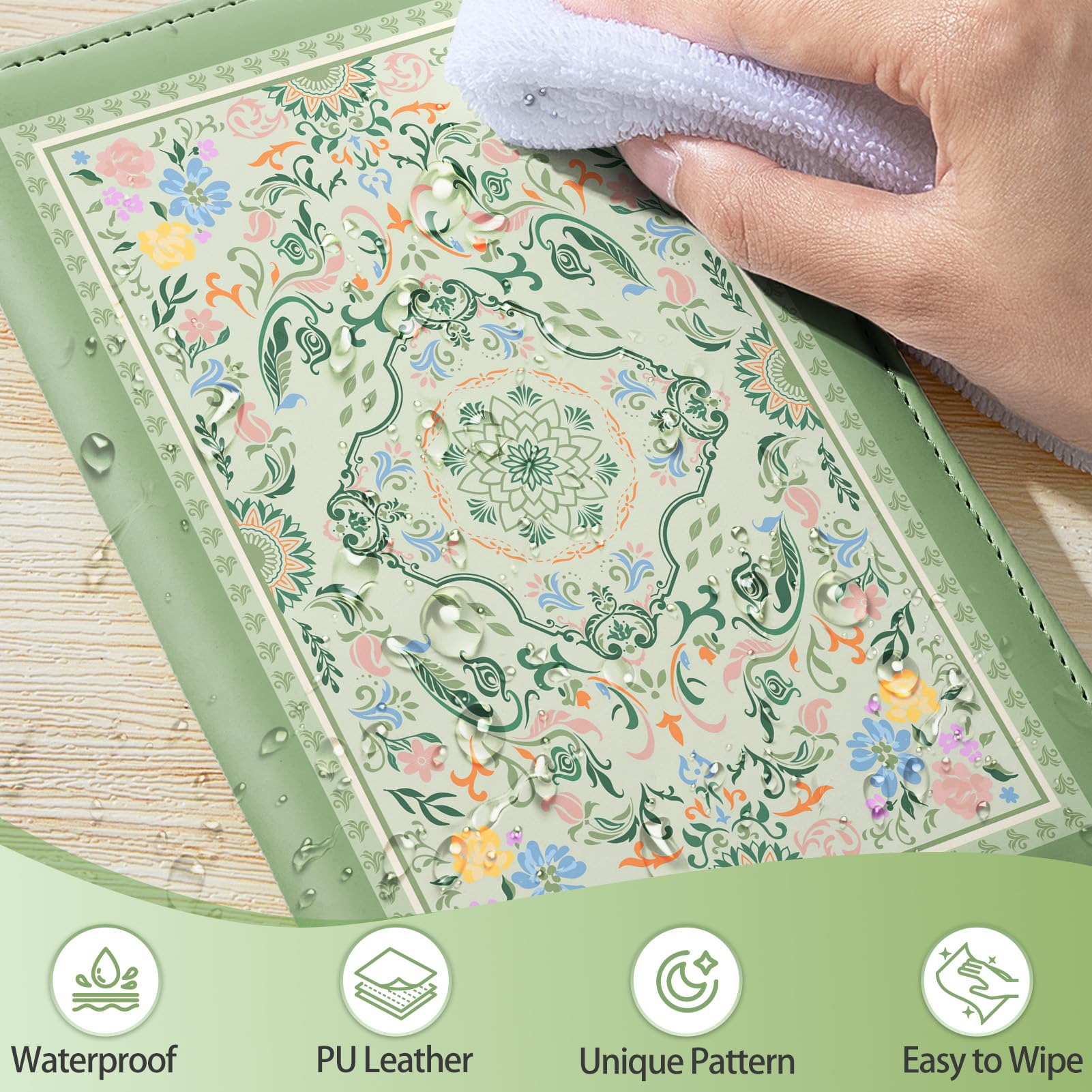 Server Book, PU Leather Server Books for Waitress with Zipper Pockets, Waitress Book with Pen Holder Fit Server Apron Check Presenters for Restaurants