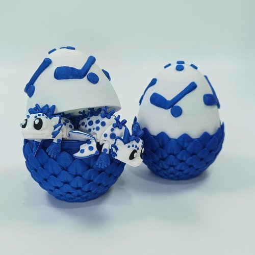 Enchanted 3D Egg - Handcrafted Miniature Collectible with Iceball Dragon & Egg Box | Fantasy Decor Gift
