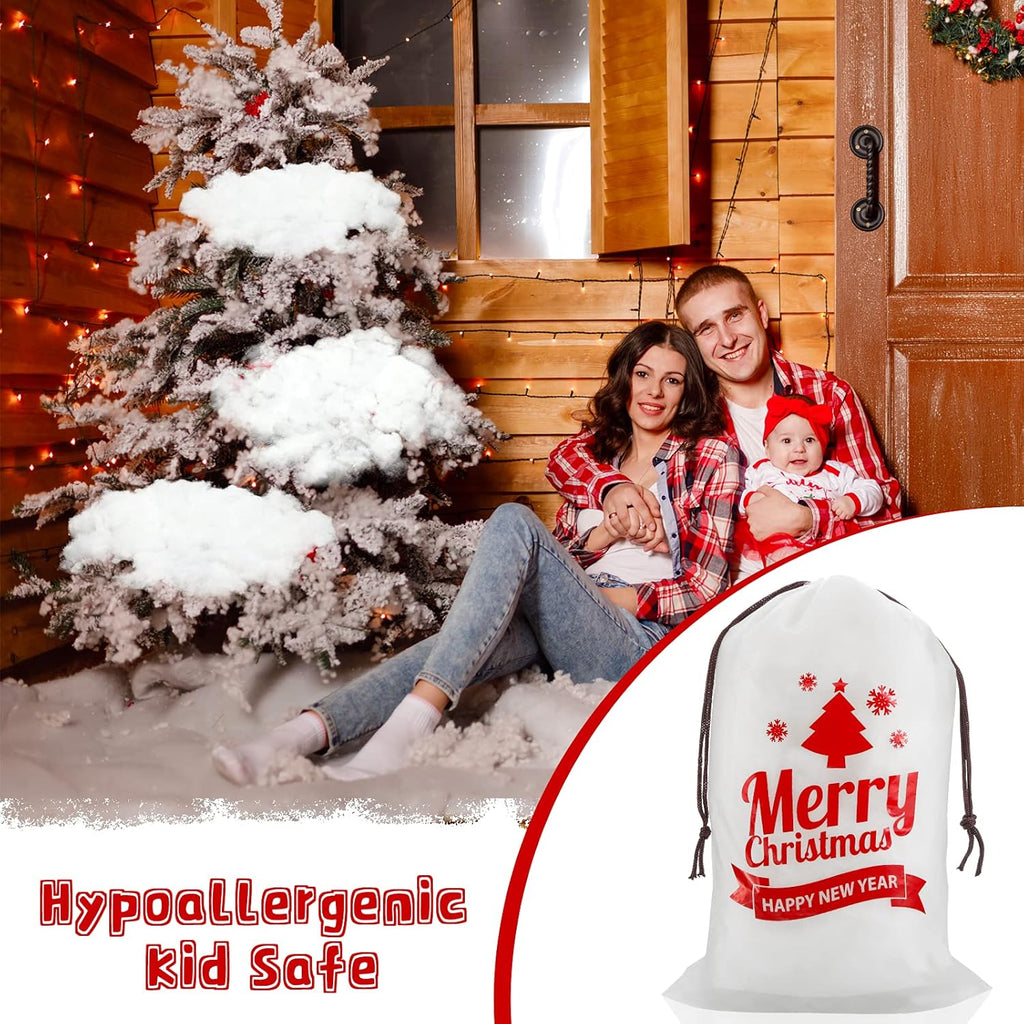 Shappy Christmas Fake Snow Decor - Fluffy Artificial Snow Blanket for Indoor Winter Decorations